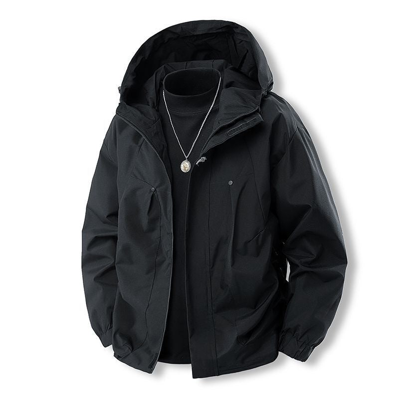 Men's And Couple's Outdoor Windproof Lettered Jacket