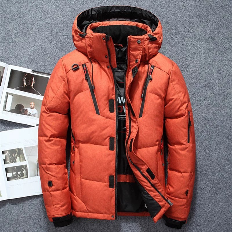 🧥 Men’s Waterproof Cold-Weather Hooded Jacket