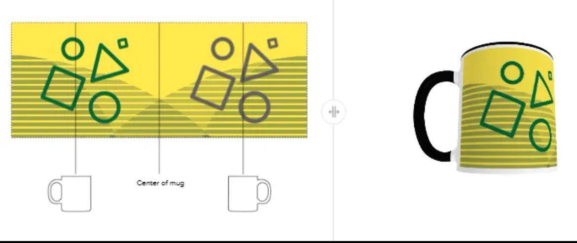 Retro Geo Pop Mug – Yellow & Green