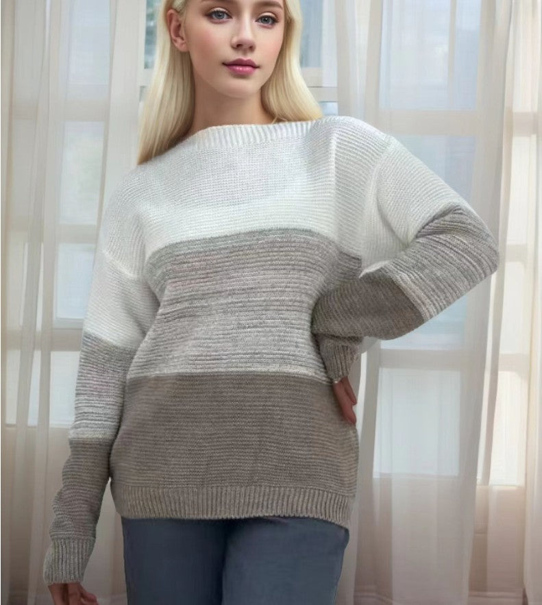 Pullover Knitted Sweater Fashion Round Neck