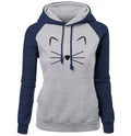 🐱 Cute Cat Hoodie for Women | Cat Face Sweatshirt