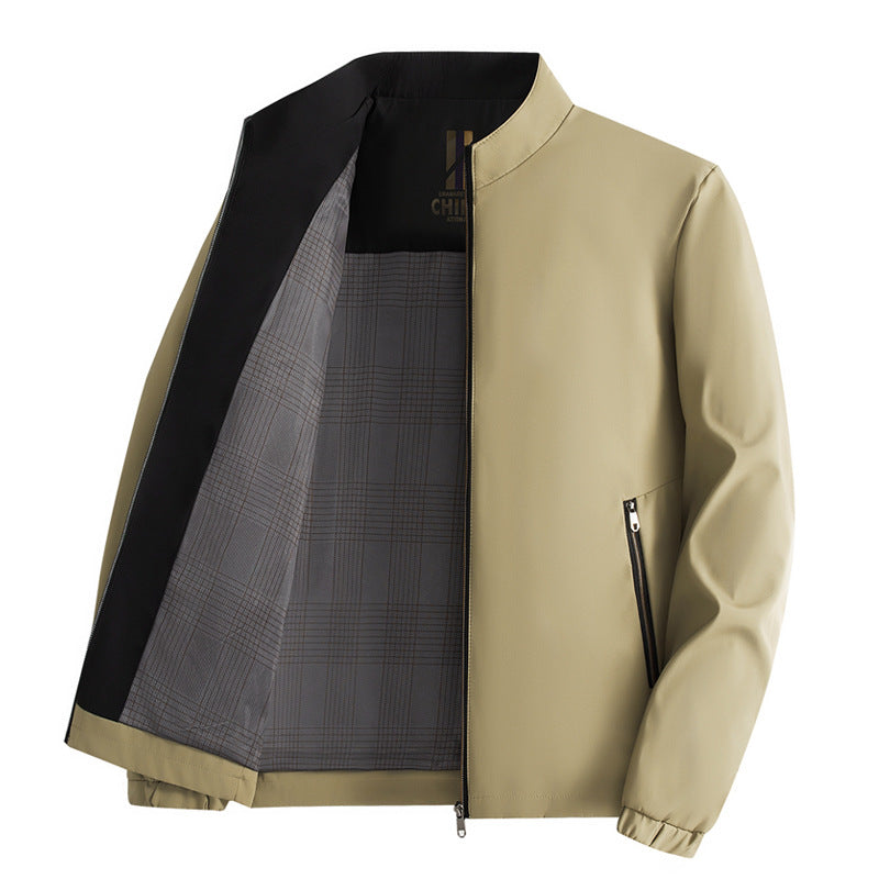 Mens Stand Collar Jacket | Casual Spring Autumn Coat UK