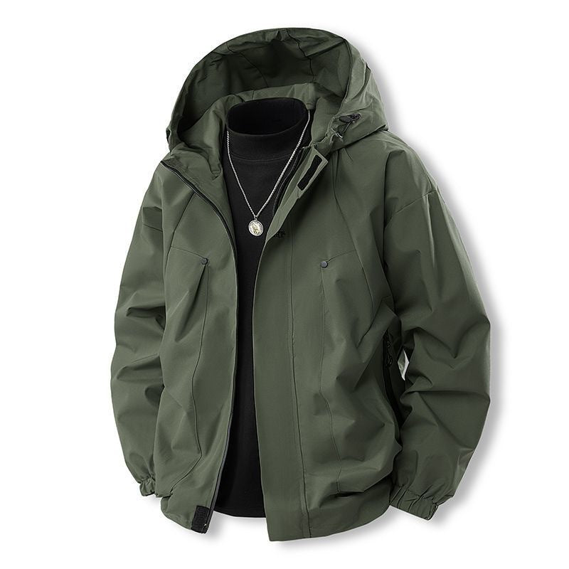 Men's And Couple's Outdoor Windproof Lettered Jacket