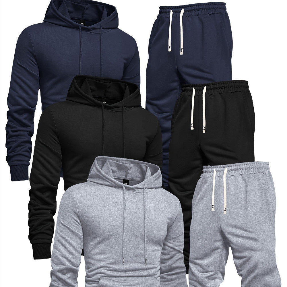 🔥 3 Sets Men’s Casual Sports Hoodies & Pants Tracksuit Bundle