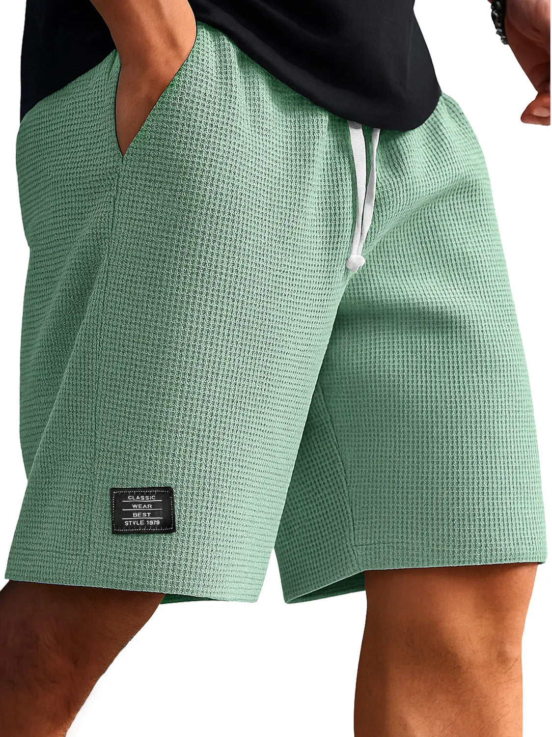 Waffle-Weave Cropped Pants Mens Mid-Years Pants