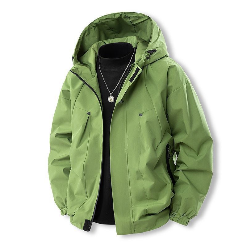 Men's And Couple's Outdoor Windproof Lettered Jacket