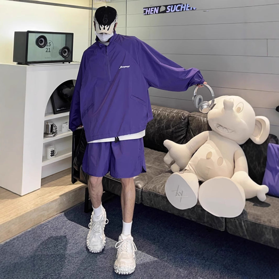 Mens Ice Silk Quick Dry Sports Set | 2 Piece Gym Outfit