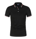 Mens Solid Colour Polo Shirt | Stand Collar Short Sleeve