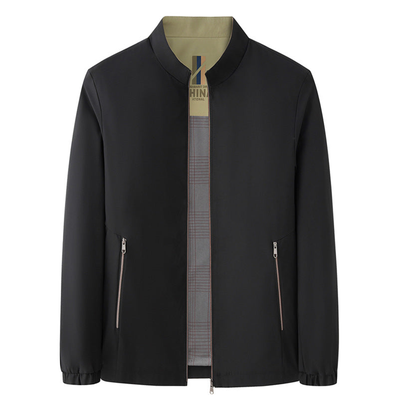 Mens Stand Collar Jacket | Casual Spring Autumn Coat UK