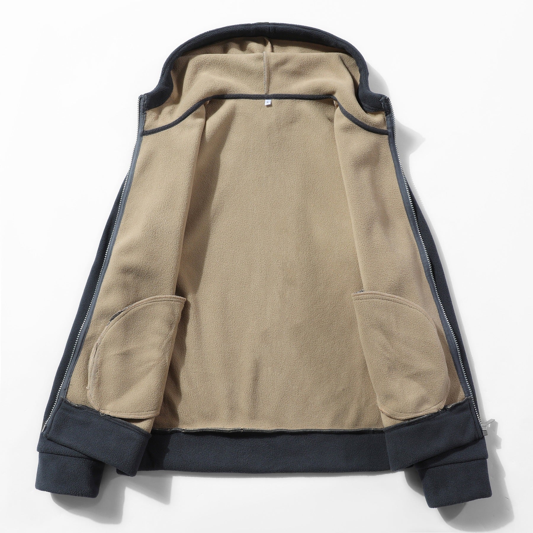 Mens Fleece-Lined Jacket With Hooded Sweatshirt From Europe And The US