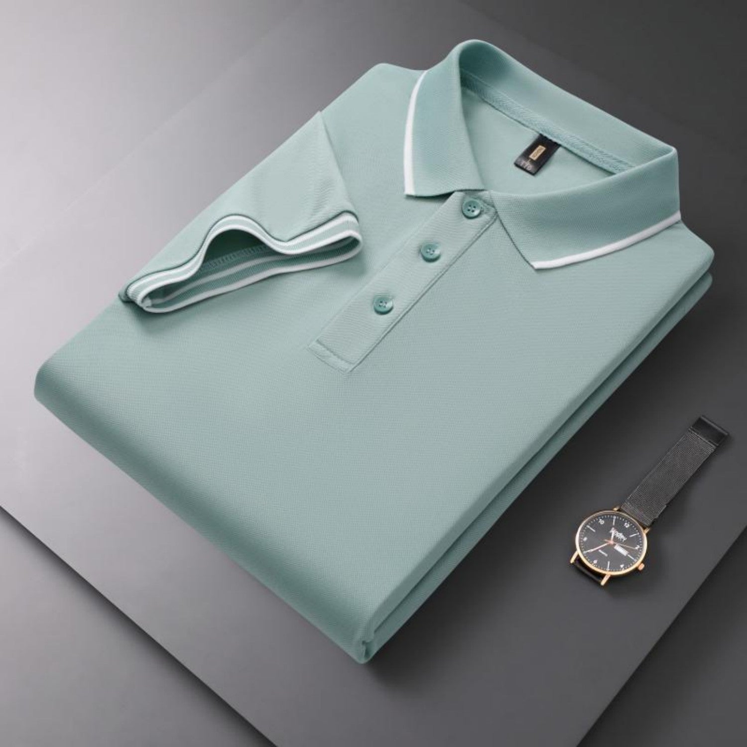 Ice Silk Cotton Short Sleeve Lapel Tooling