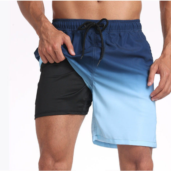 Mens Double-layer Beach Shorts