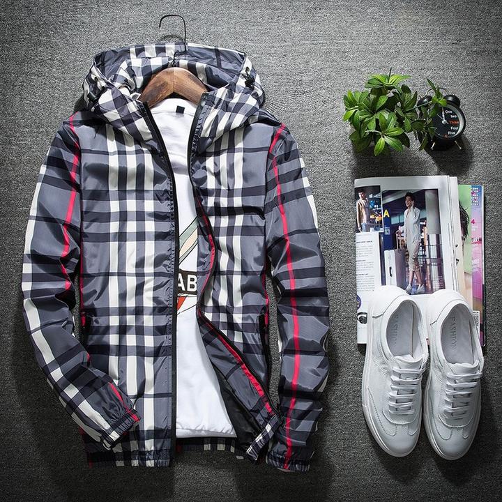 Men’s Camo Hooded Jacket – Lightweight Zip-Up Windbreaker (Spring/Autumn)