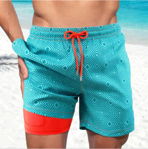 Mens Double-layer Beach Shorts