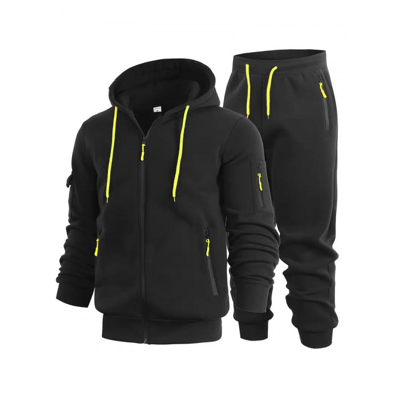 Men’s Zip-Up Hoodie & Joggers Set | 2-Piece Tracksuit with Arm Pocket