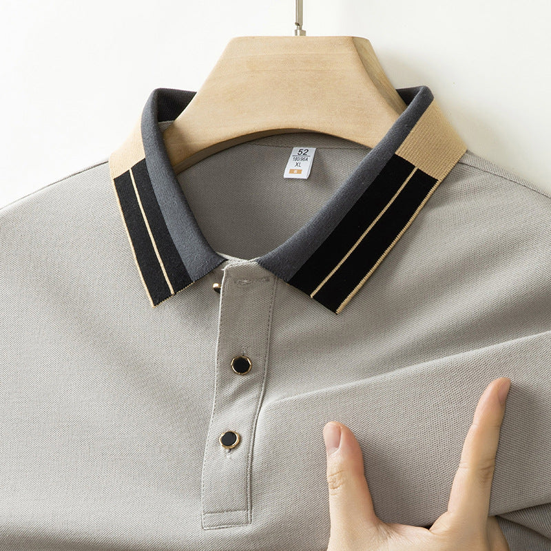 Short Sleeve Shirt With Lapel Collar Loose Fit Shirt For Men