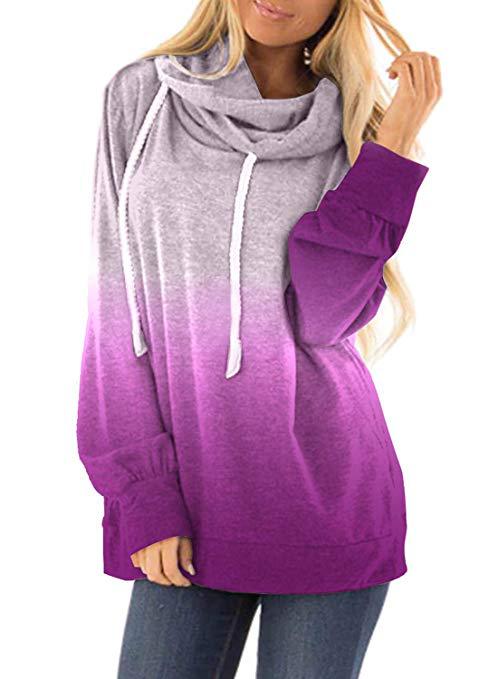Women’s Two-Tone Gradient Hoodie | Oversized Casual UK