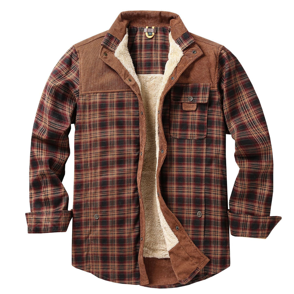 European-size Plaid Shirt Mens Outerwear