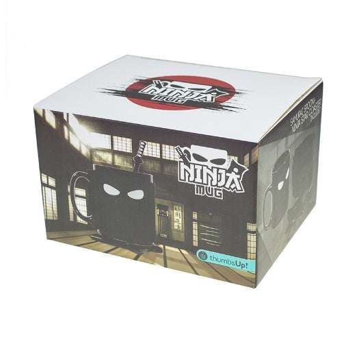 Stealth Ninja Mug Gift Set (with Sword Stirrer + Ninja Star Coaster)