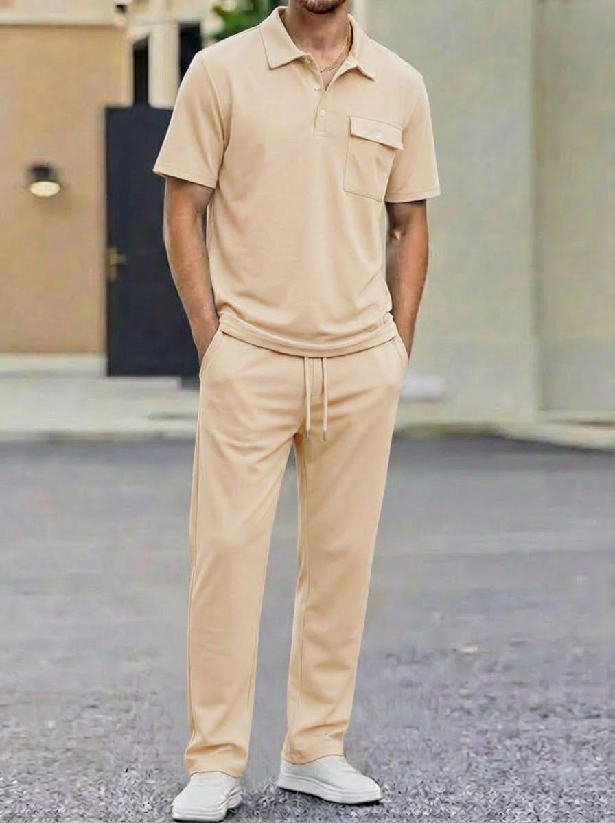 Mens 2 Piece Polo & Pants Set | Sportswear Outfit UK