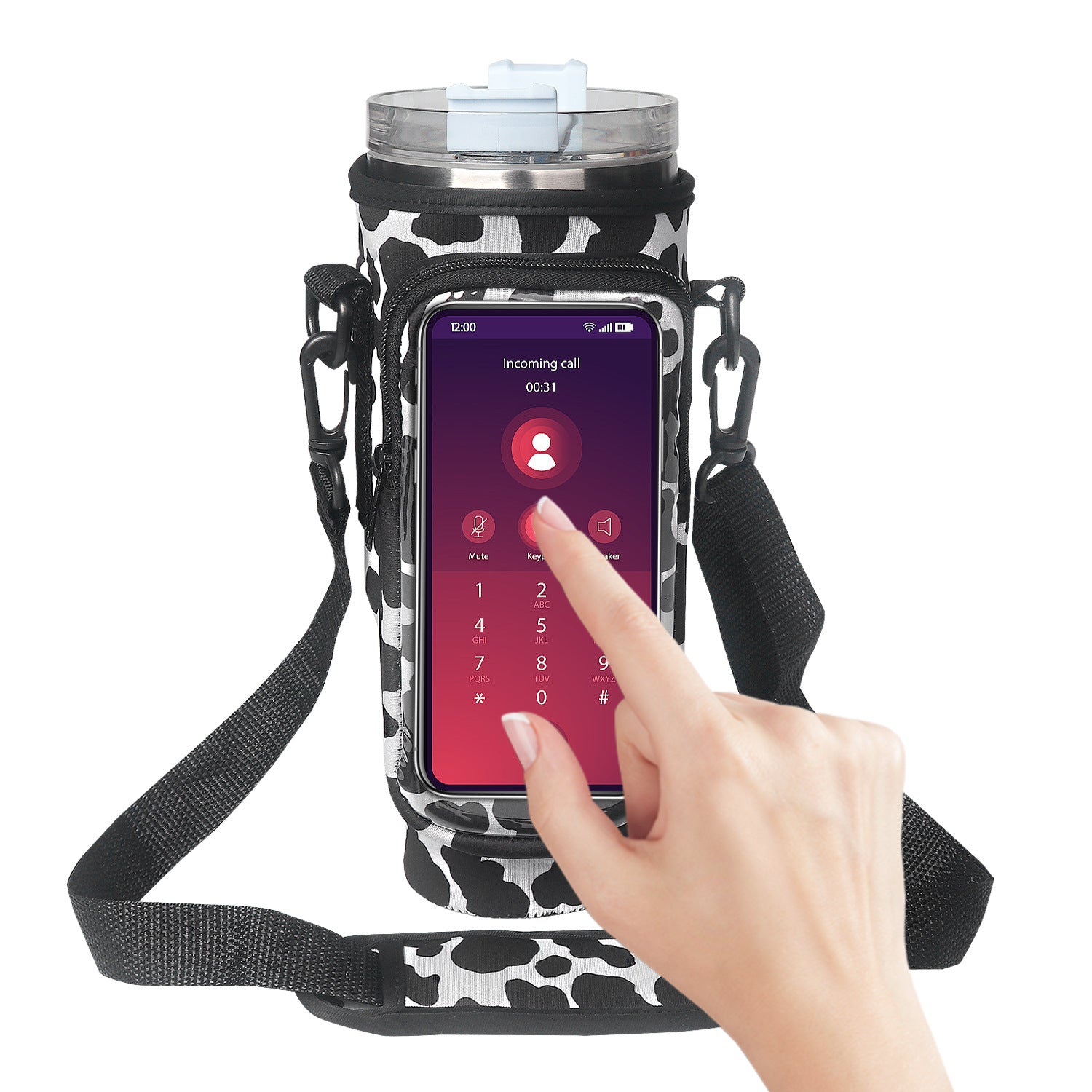 40oz Tumbler Carrier | Touchscreen Window Neoprene Sleeve📱🥤