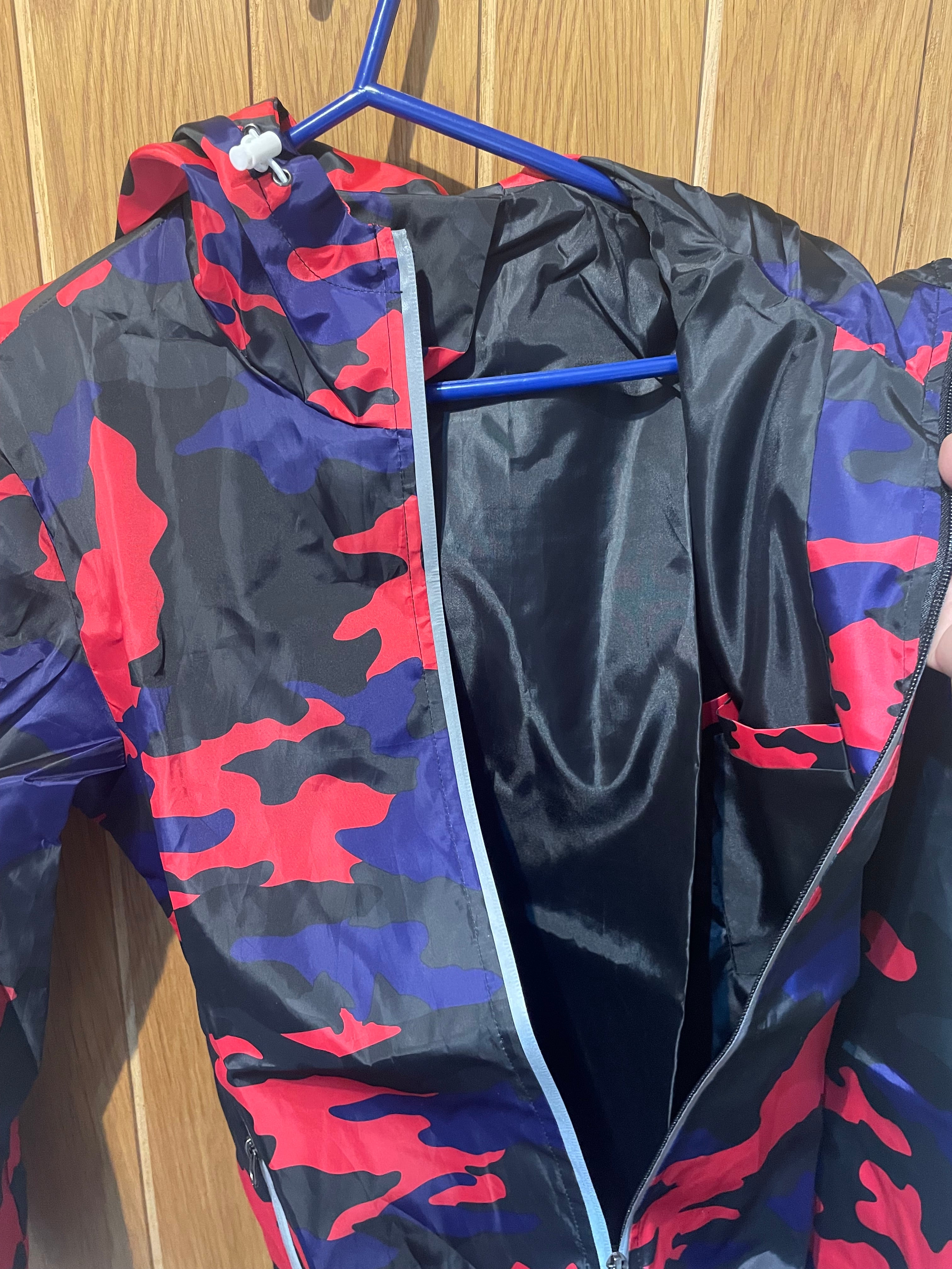 Men’s Camo Hooded Jacket – Lightweight Zip-Up Windbreaker (Spring/Autumn)