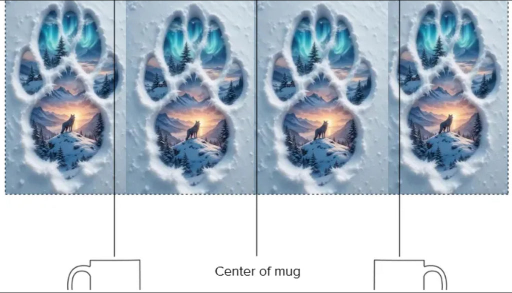 Spirit Wolf Paw Mug (Colour Inside) ⭐️