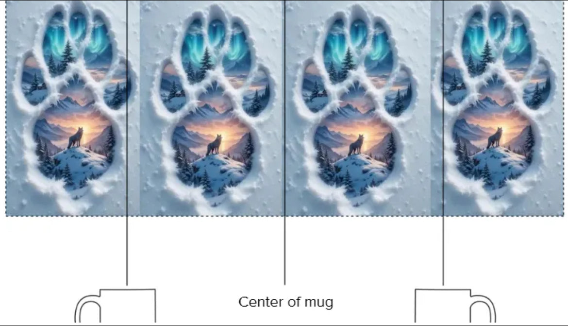 Spirit Wolf Paw Mug (Colour Inside) ⭐️