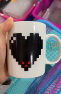 Retro Gamer Heart Heat-Reactive Mug