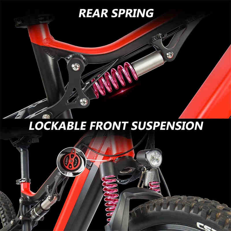 Red 500W Electric Ebike