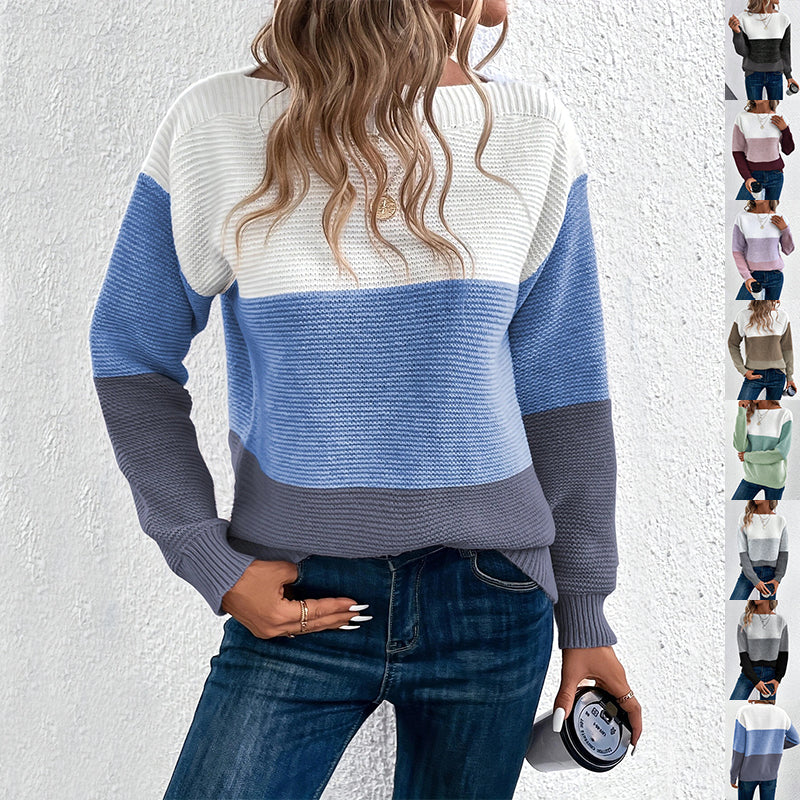 Pullover Knitted Sweater Fashion Round Neck