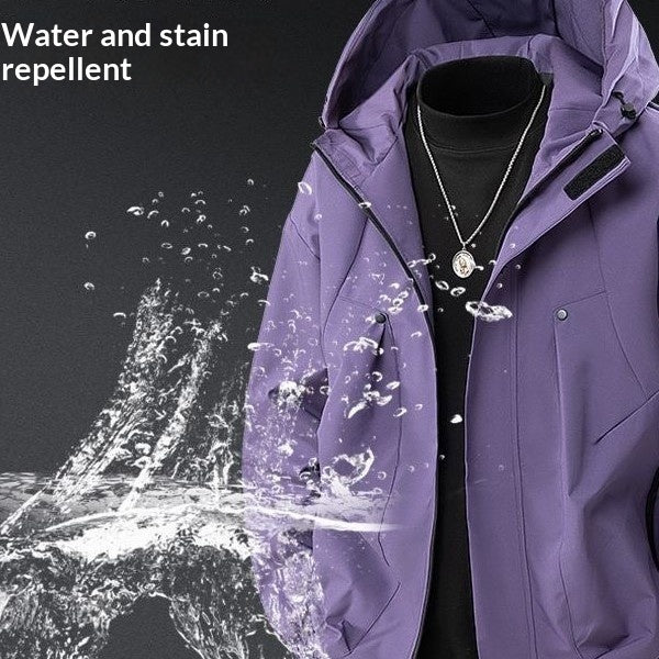 Men's And Couple's Outdoor Windproof Lettered Jacket