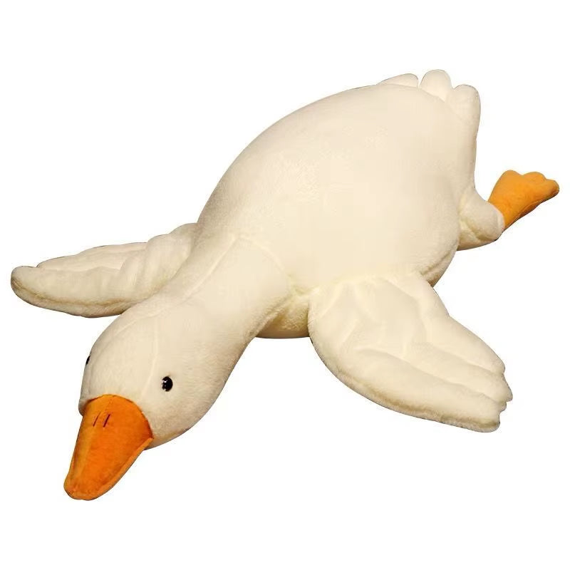 160Cm Cheap Huge Cute Goose Plush Toys Big White Duck Doll Soft Stuffed Animal Sleeping Pillow Cushion Christmas Gifts for Kids