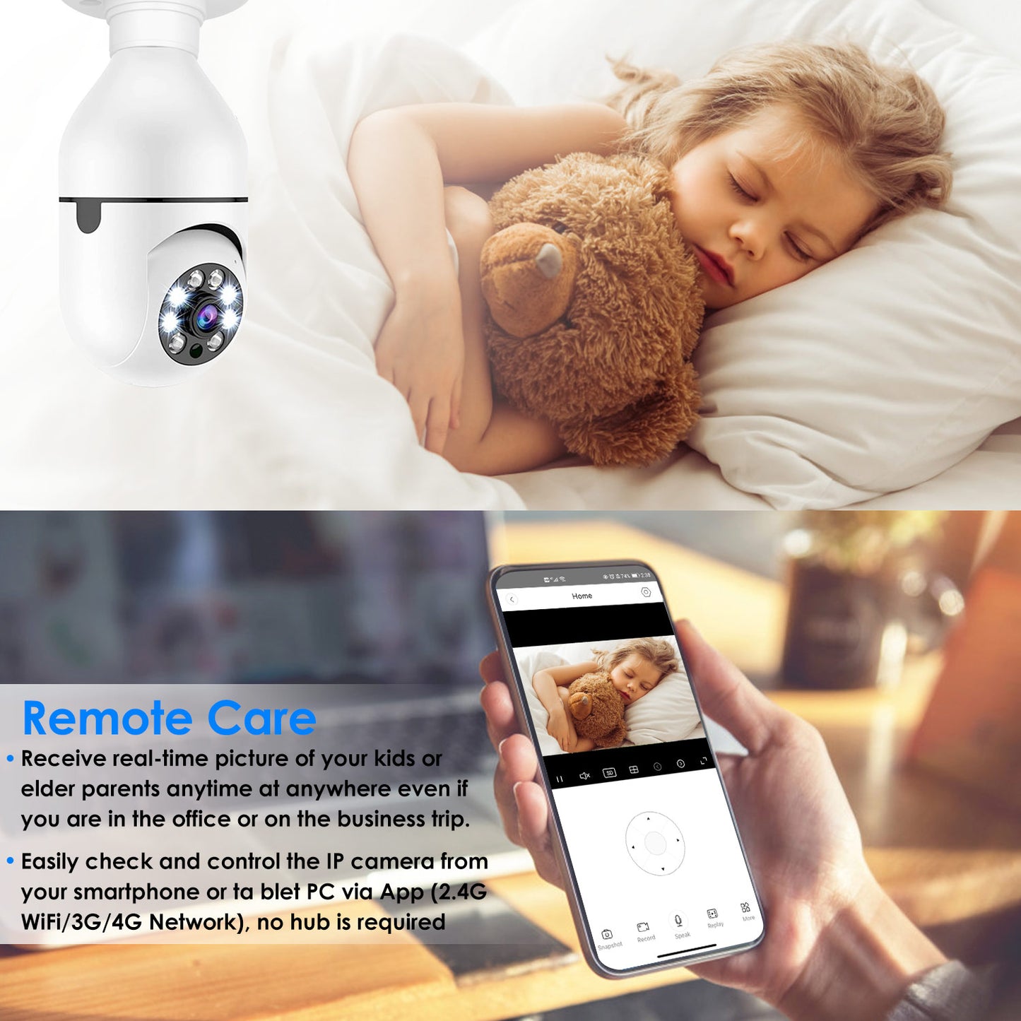 WiFi Bulb Camera 1080P