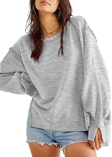 Oversized Sweatshirt Women| Casual Crew Neck Jumper