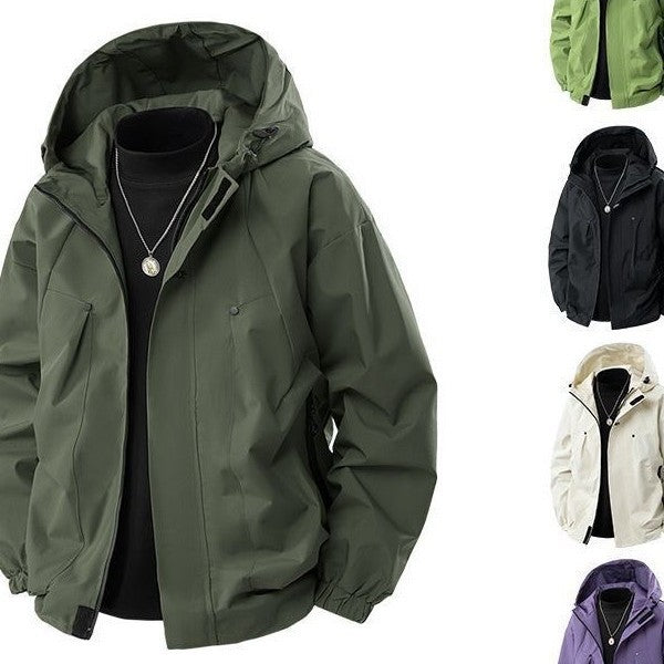 Men's And Couple's Outdoor Windproof Lettered Jacket