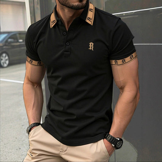 👕 Men’s Embroidered Casual Polo Shirt