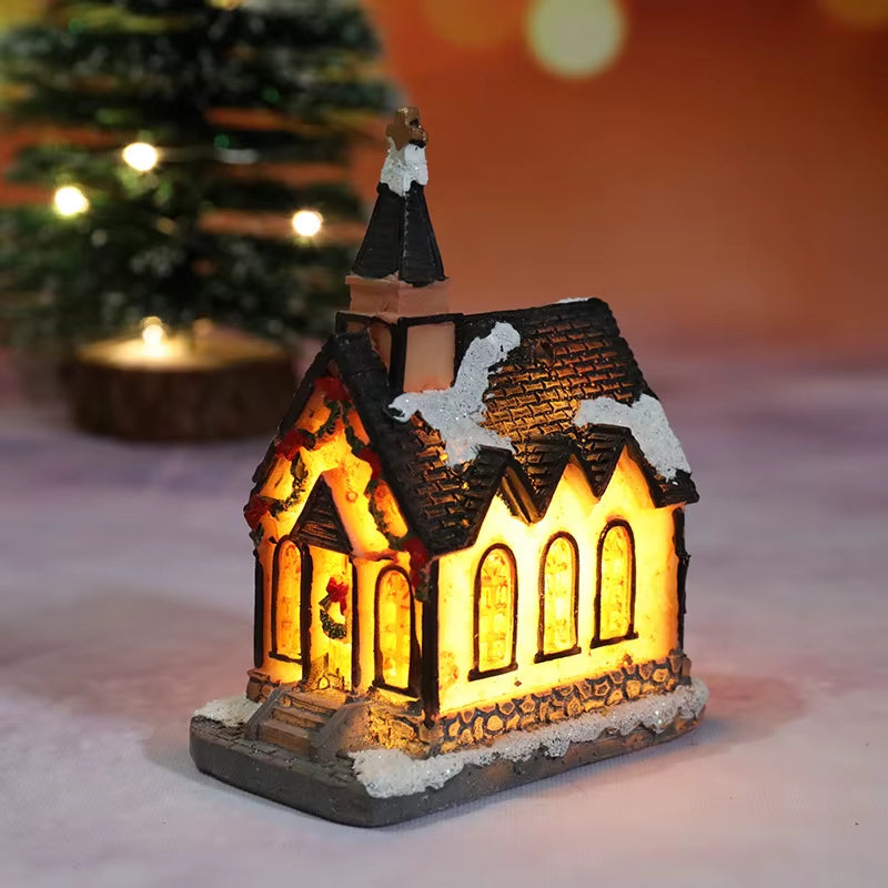 Christmas House Light Decorations for Home Ornaments Kids Xmas Gift New Year 2025 Navidad Decor Bedroom Night Light with Battery