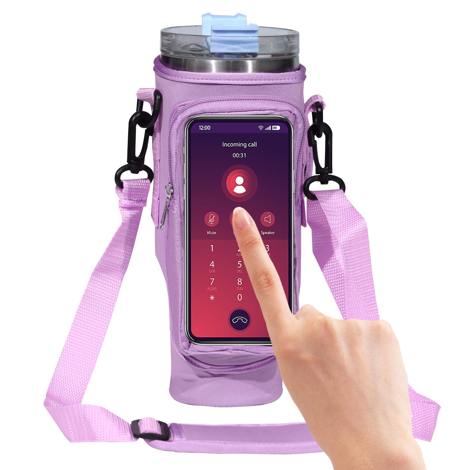 40oz Tumbler Carrier | Touchscreen Window Neoprene Sleeve📱🥤