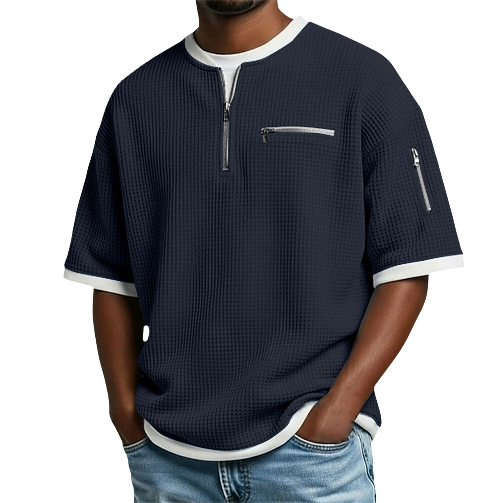Men's Short-sleeve Polo Shirt Casual And Loose-fitting T-shirt