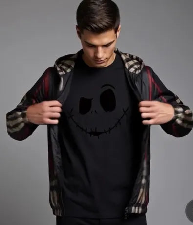 Men's Camo Jacket & Black Graphic T-Shirt 2-Piece Outfit Set