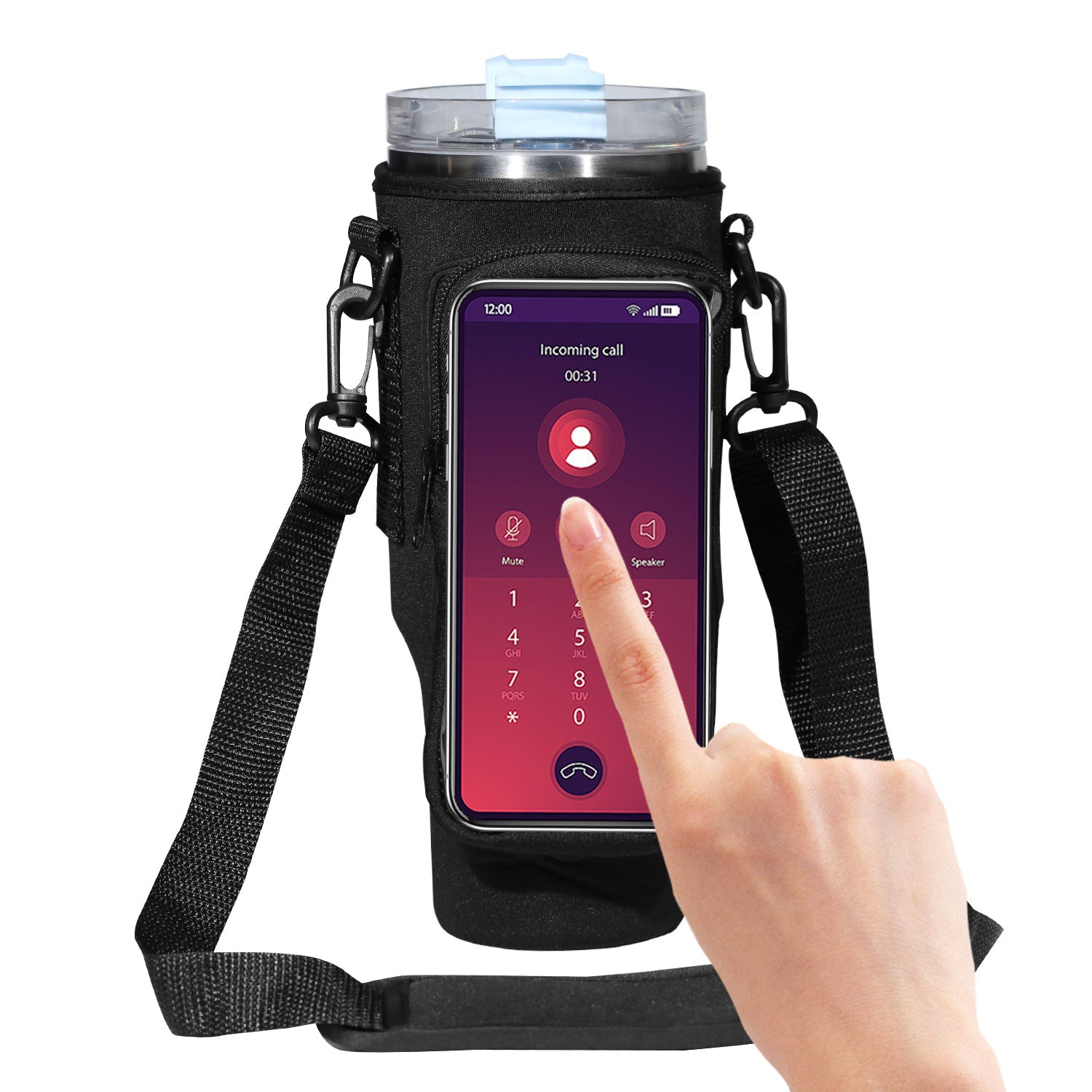 40oz Tumbler Carrier | Touchscreen Window Neoprene Sleeve📱🥤