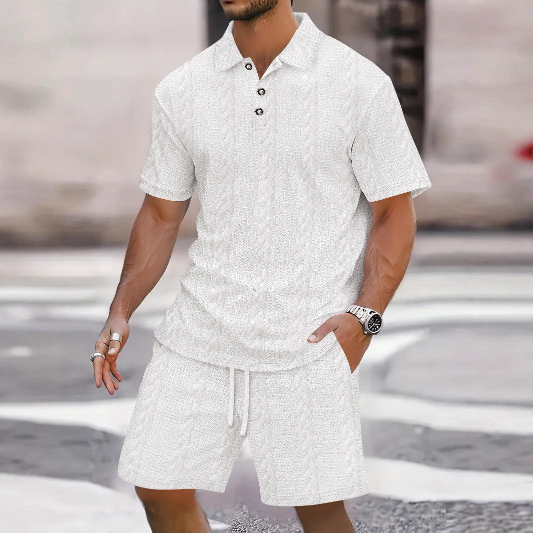 Mens 2 Piece Polo & Shorts Set | Athletic Summer Outfit