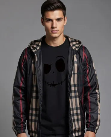 Men's Camo Jacket & Black Graphic T-Shirt 2-Piece Outfit Set