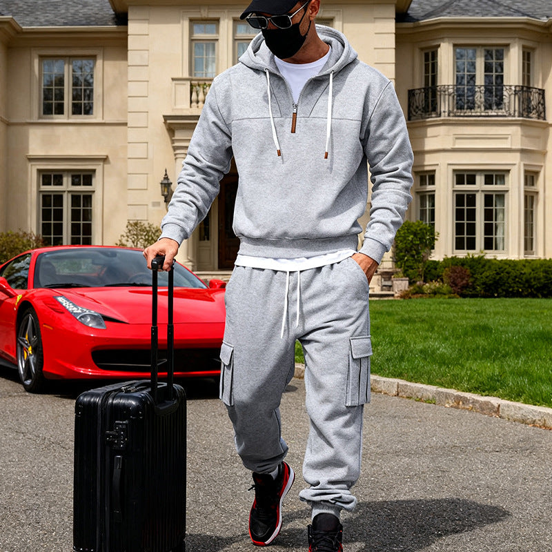 Mens Hoodie and Sweatpants Set | 2 Piece Sports Tracksuit