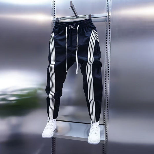 Mens Striped Jogger Casual Pants