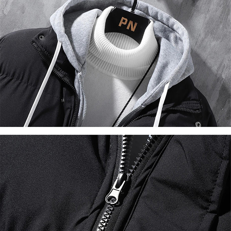 Fashion Hooded Jacket Men Winter Windproof Coat
