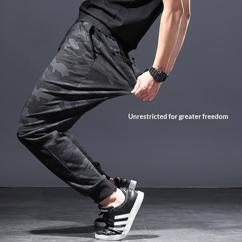 Stretchy Plus-Size Jogger With Drawstring Waist Mens Athletic Trousers
