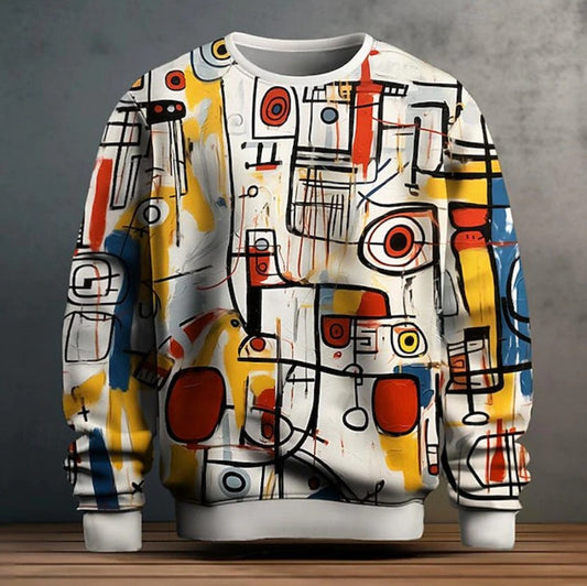 🎨 Men’s Graffiti Art Pullover Hoodie