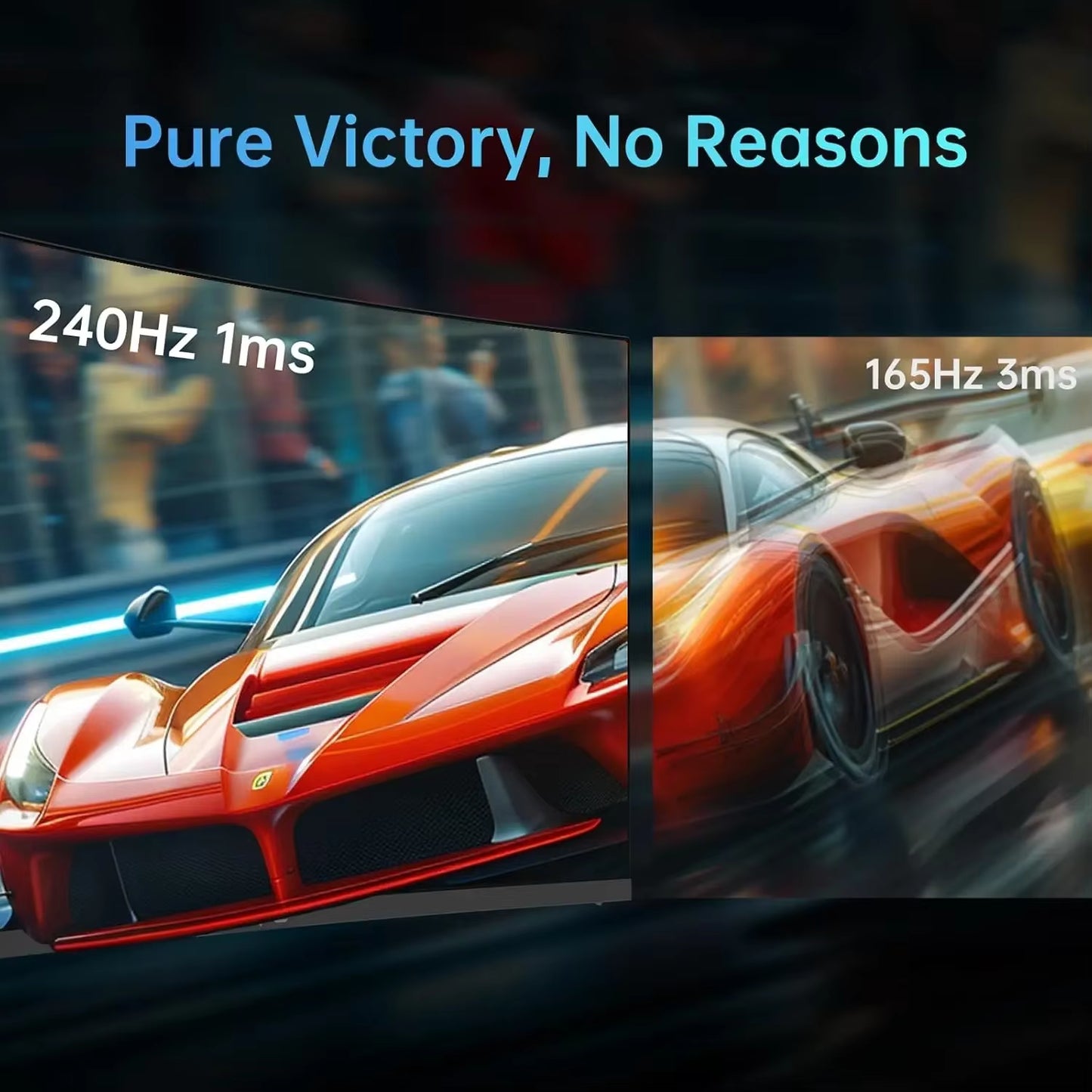 32 Inch 240Hz Curved Gaming Monitor 1500R 1080P 125% Srgb 1Ms, Freesync/G-Sync HDR10,HDMI/DP/USB Ports VESA